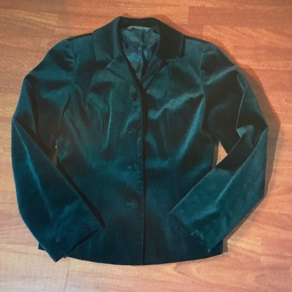 Laura Ashley Emerald Green Velvet Blazer